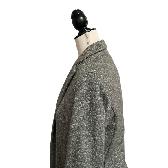 Lauren Conrad Green Gray Knit Blazer Open Front Cotton Sweater Jacket Size XS - Picture 7 of 14